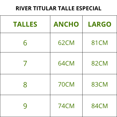RIVER TALLE ESPECIAL