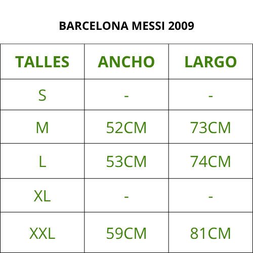 BARCELONA MESSI 2009