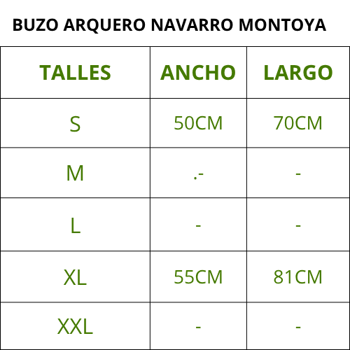 ADU-R-024-9 BUZO ARQUERO NARAVARRO MONTOYA