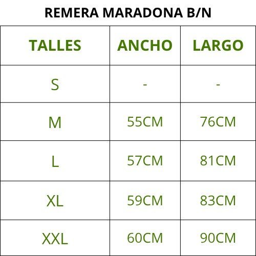 REMERA ALGODON MARADONA